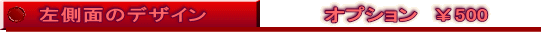 左側面のデザイン オプション ¥500