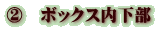 ②　ボックス内下部